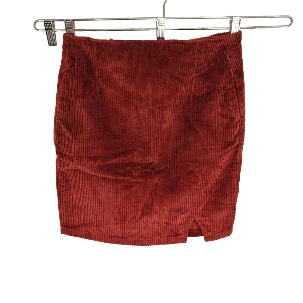 BP Be Responsible Mini Corduroy Skirt Women Size L Red FOR REPAIR